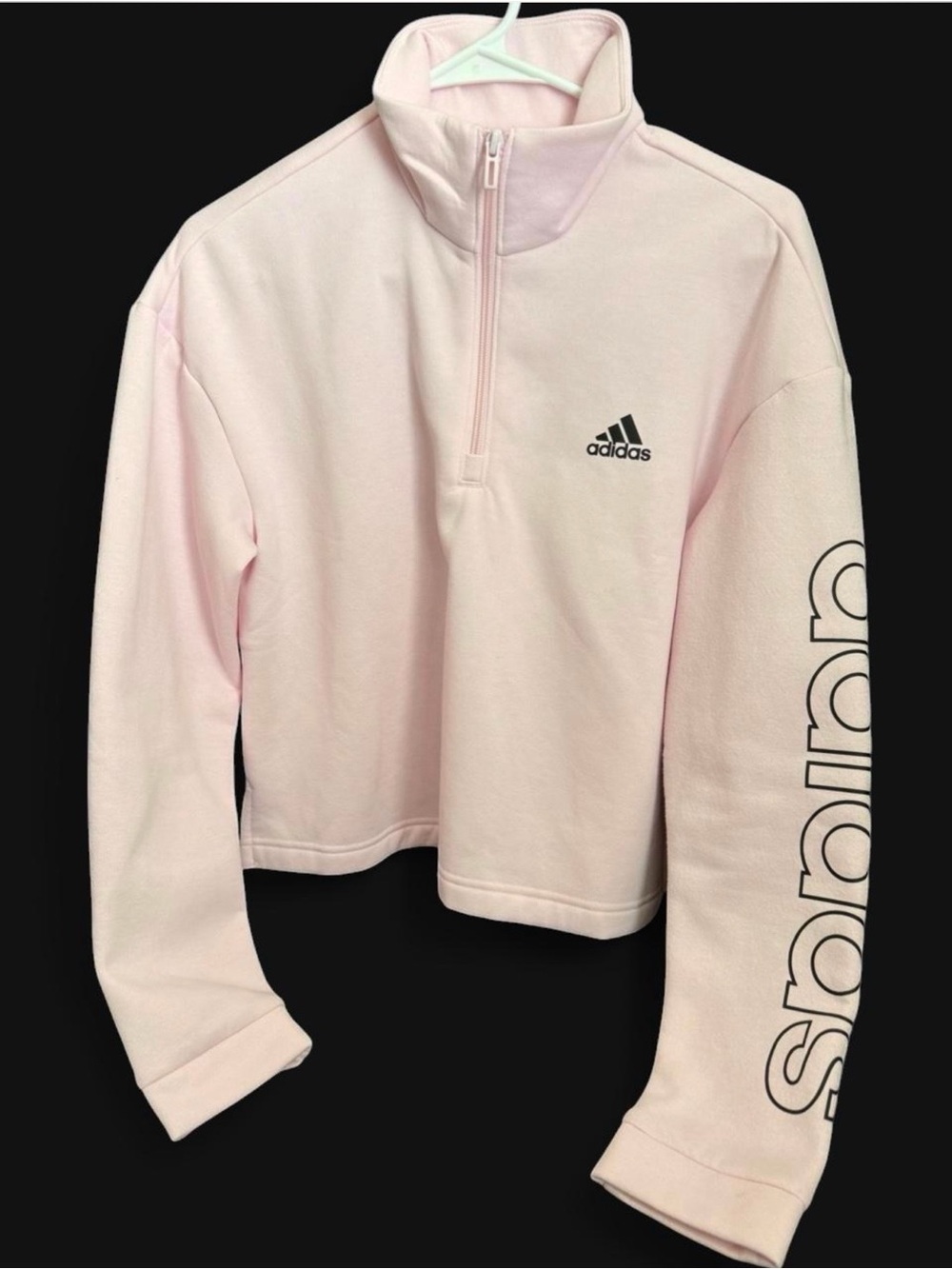adidas' Light Pink Quarter-Zip Pullover Top